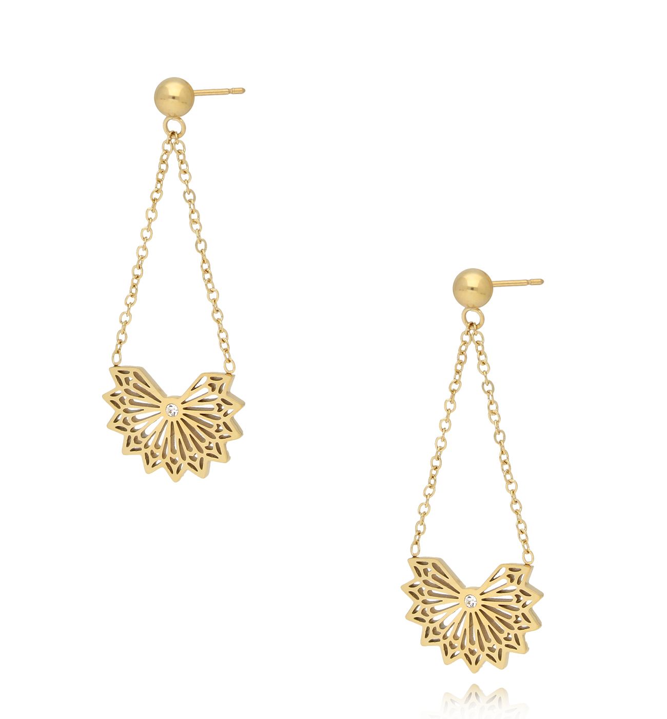 Kolczyki złote Fan KSA1253