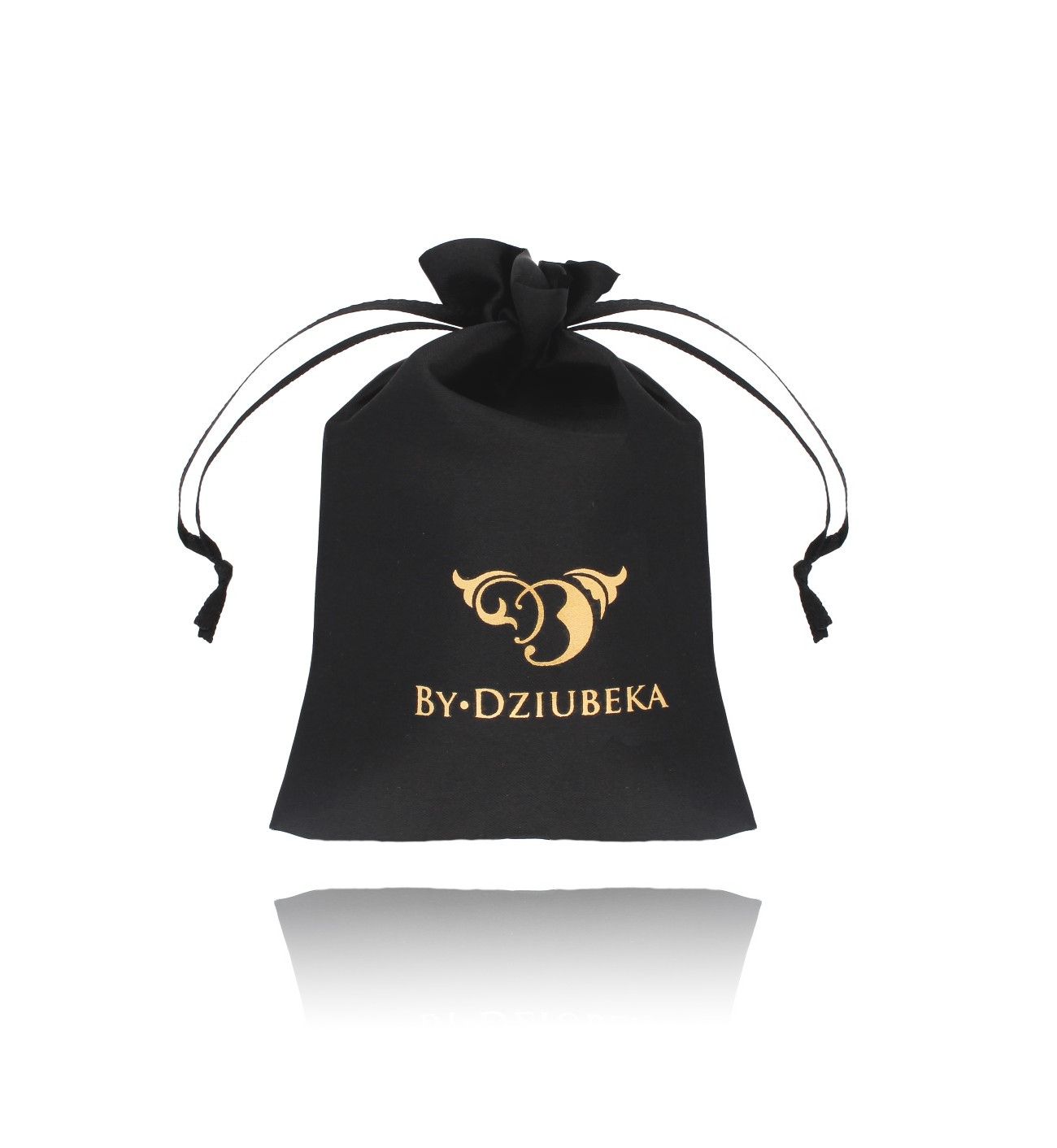 Woreczek satynowy średni-czarny - By Dziubeka