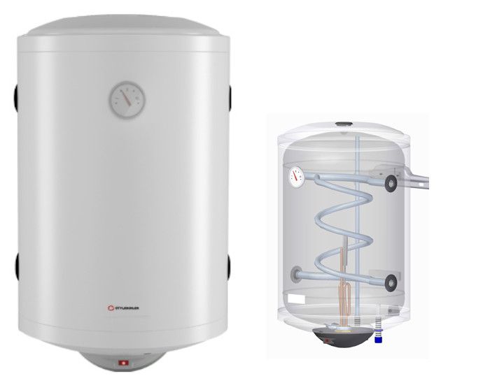 Bojler Domotechnika z wężownicą 50L z wejściem uniwersalnym grzałka 1szt