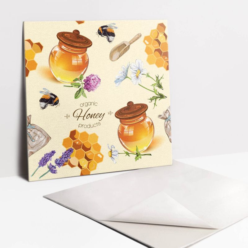 Kafelki samoprzylepne Tulup 30x30 cm Plaster i słoik miodu 9 szt.