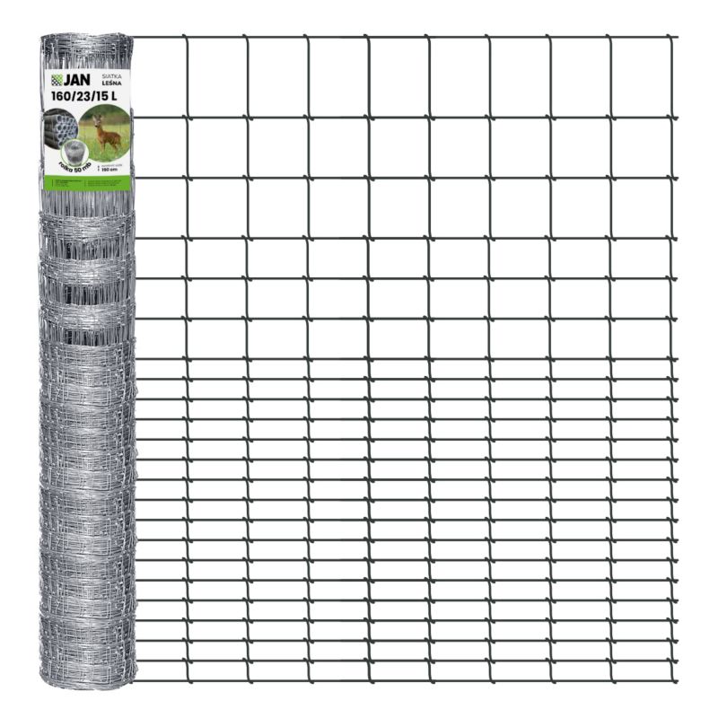 Siatka leśna ogrodzeniowa Z.P.H. JAN 160/23/15 l 50m gęsta na kury dzika łosia 1 szt.