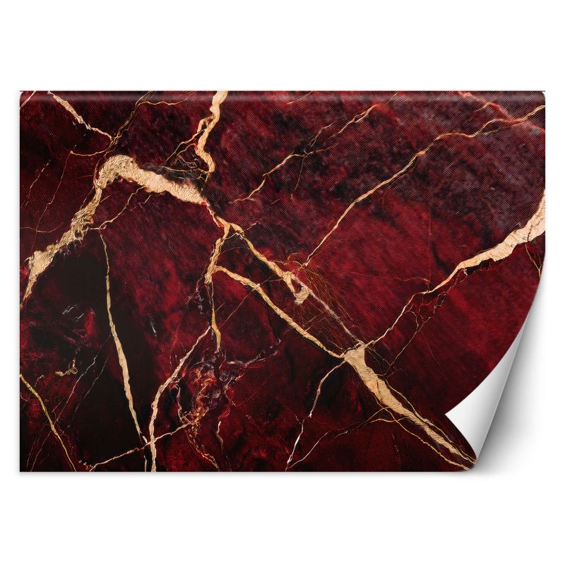 Fototapeta Feeby Czerwony Marmur ze Złotem Styl Loftowy 250x175 1 szt