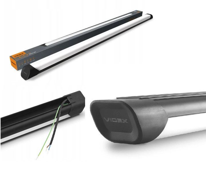 Oprawa liniowa do garażu warsztatu Videx Batten czarno-biała LED 72W 5000K 8000lm IP20 wym: 4,5 x 6 x 6 cm - 1 szt.