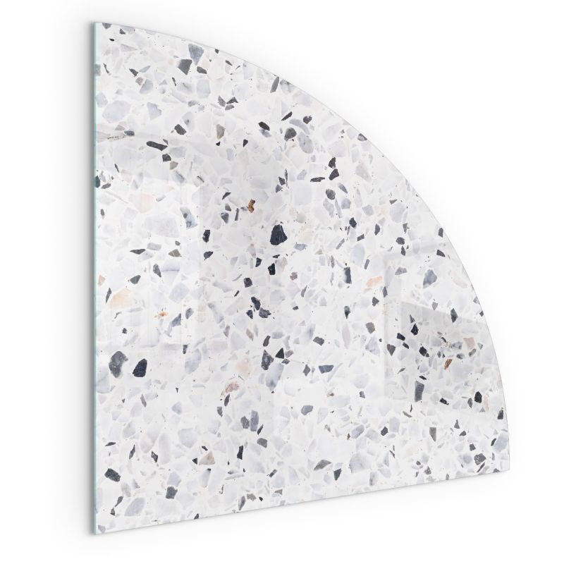 Szklana Podkładka Pod Kominek Ćwiartka Wallfluent 100x100 cm Kamienny wzór z drobnymi detalami 1 szt.