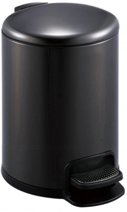 Kosz na śmieci pedalowy 8L Stella czarny matowy stal nierdzewna system cicho-domykający 1 szt.