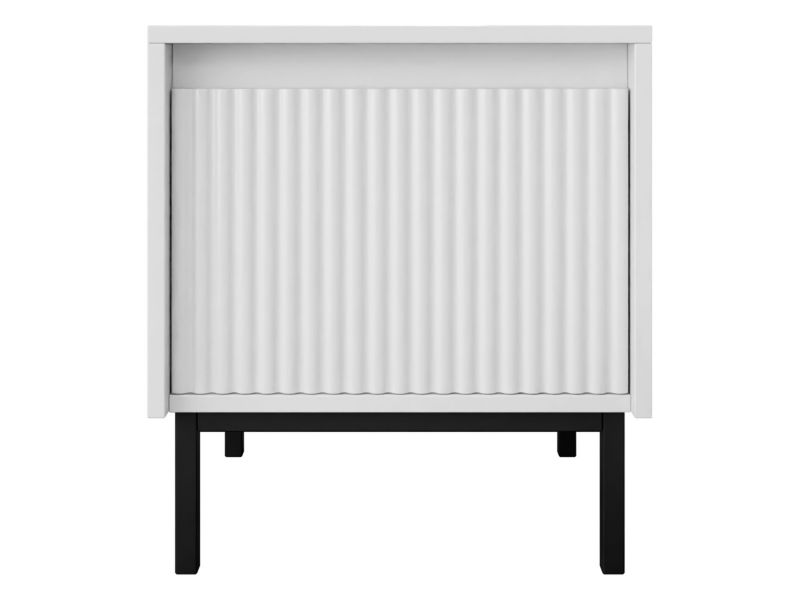 Szafka nocna MIRJAN 24 ryflowana Ozmi 1SZ biały 1 szt.