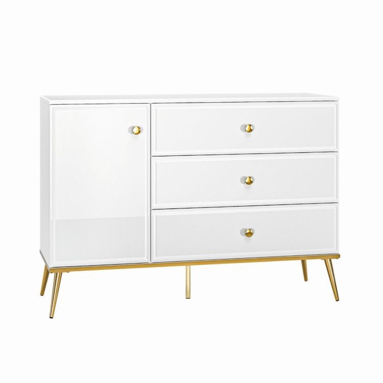 Komoda ML Meble GALENA 120 1D3S biały połysk 1 szt.