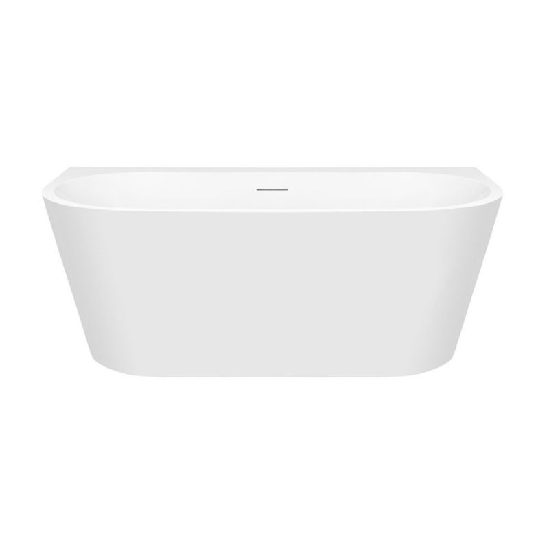 Wanna przyścienna Oltens Hulda 160x75 cm akrylowa biała, wolnostojąca, 1 szt.