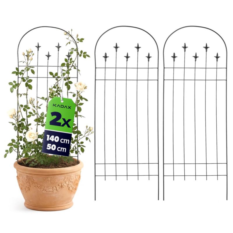 Podpora KADAX ogrodowa stalowa malowana kratka do roślin pnących 140 x 50 cm, 2 szt.