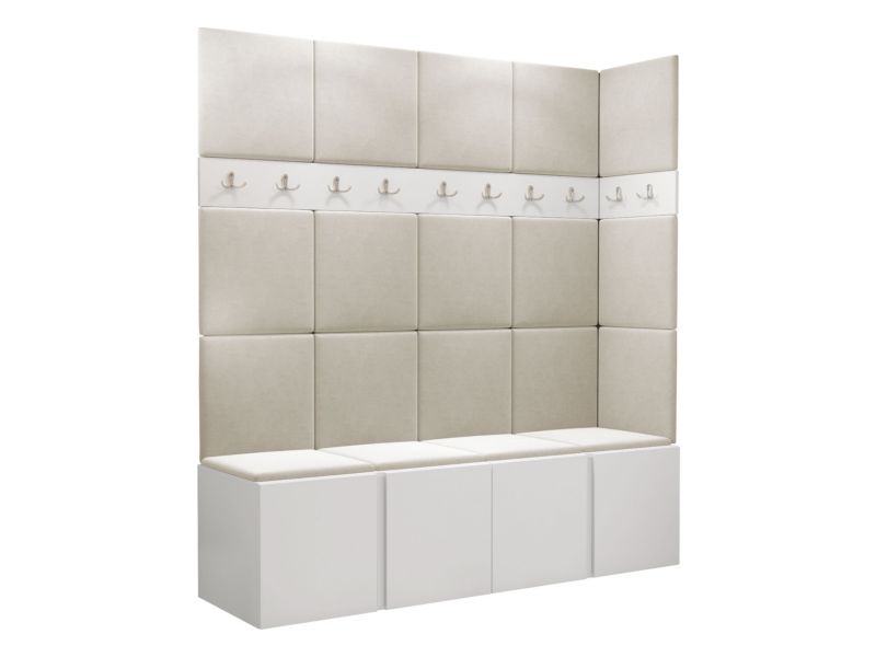 Garderoba MIRJAN 24 Orion II biały + beżowy 1 kpl.