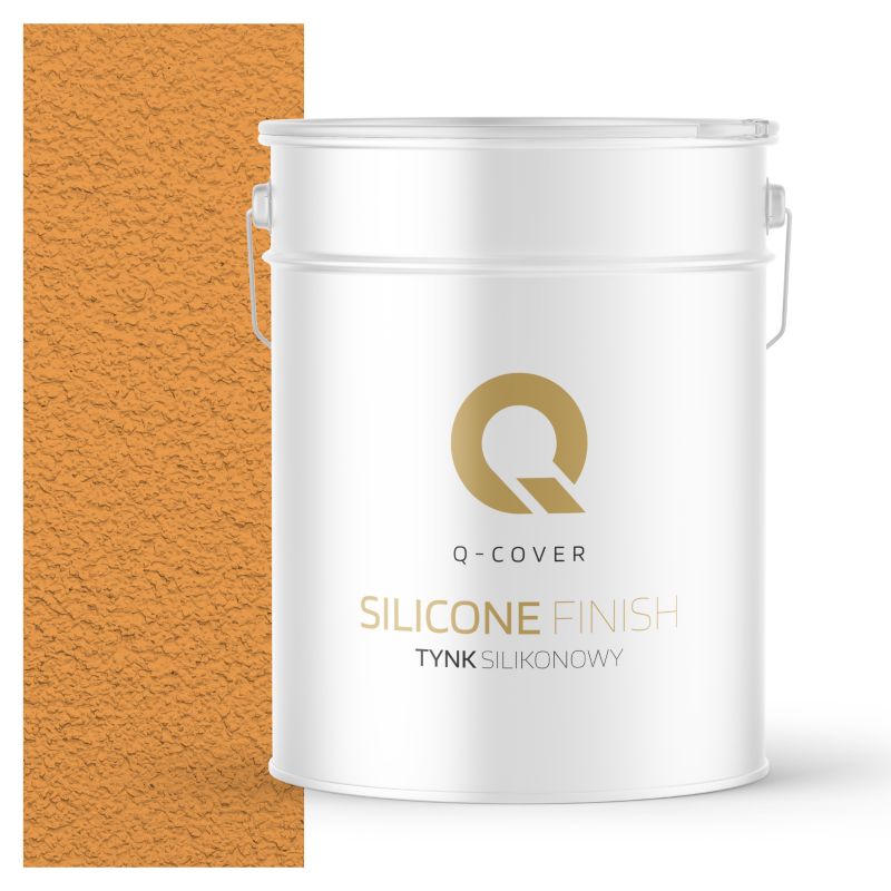 Tynk Silikonowy Elewacyjny Baranek 1.5mm Q-Cover Pomarańczowy F766 15KG