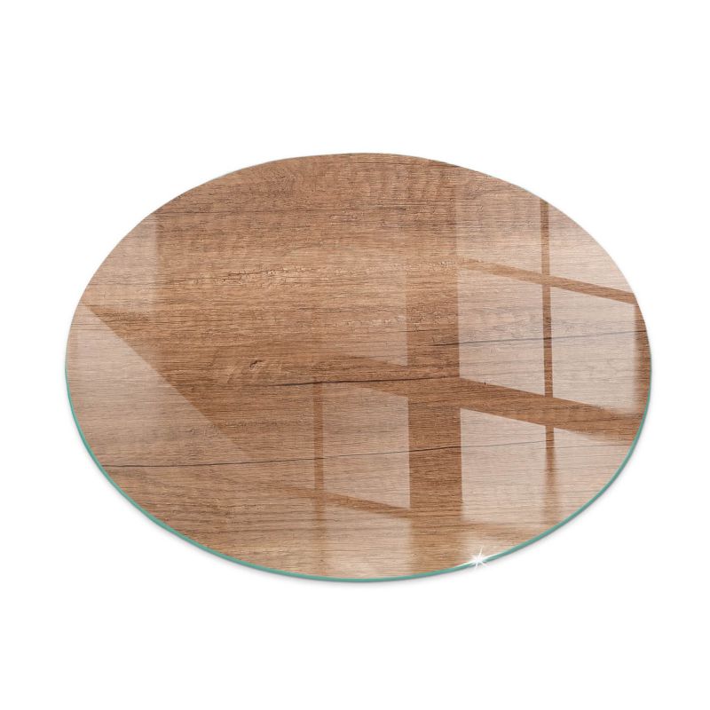 Podkładka szklana Tulup fi70 cm Naturalne drewno 1 szt.