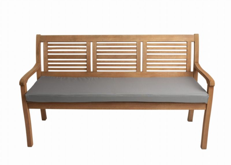 Poduszka ogrodowa na ławkę, Setgarden, 120x60x7cm, szara poduszka na siedzisko zdejmowany pokrowiec, Flat 1szt
