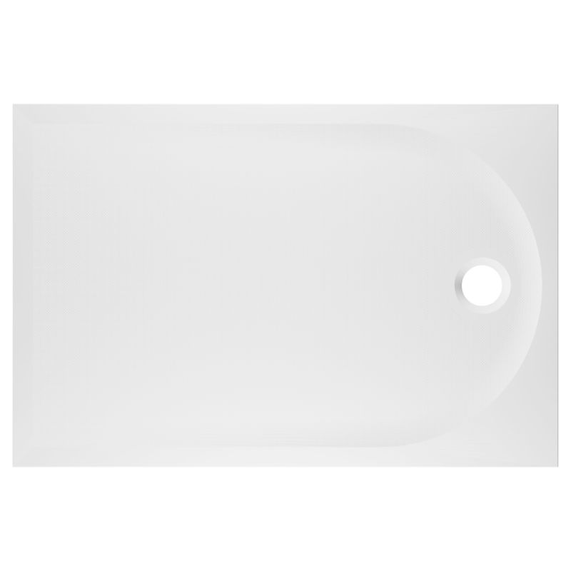 Brodzik konglomeratowy GoodHome Cavally prostokątny 80 x 100 x 3 cm biały