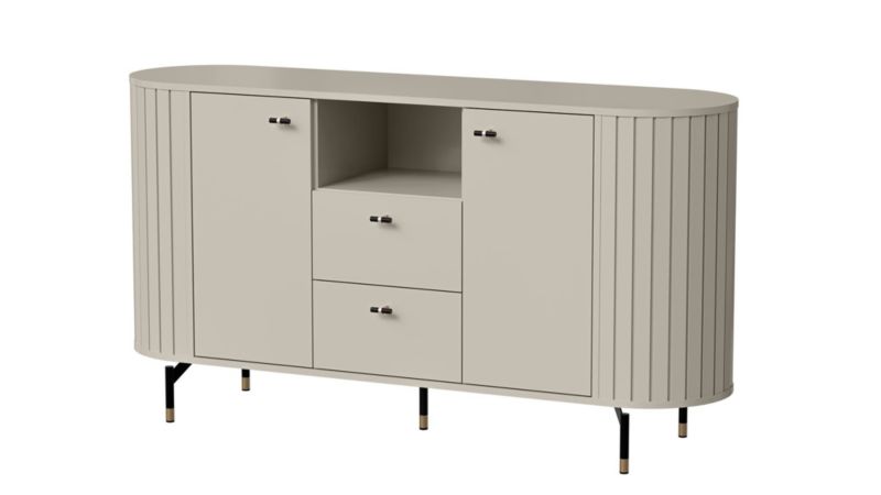 Komoda dwudrzwiowa z szufladami Bettso Zante zaokrąglona cashmere 1szt.