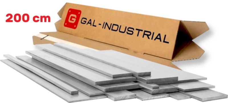 Płaskownik Aluminiowy GAL-INDUSTRIAL 50x5 mm 200 cm Profil Aluminium + Cięcie na wymiar 1 szt.