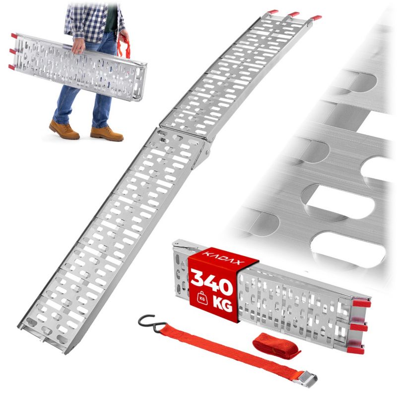 Rampa KADAX najazdowa aluminiowa składana antypoślizgowa 223 x 28 cm, 1 szt.