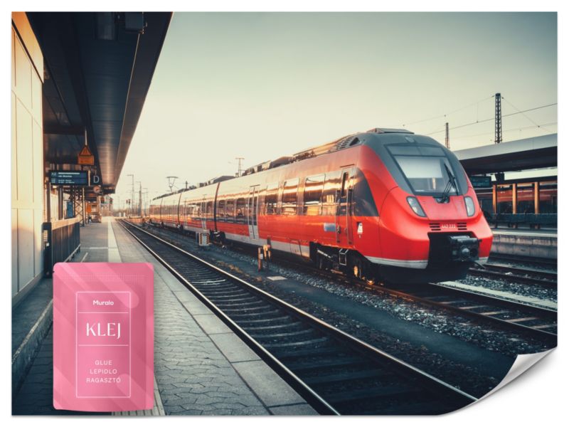 Fototapeta Muralo Nowoczesny Pociąg Pojazd Peron 250x175 cm 1szt.