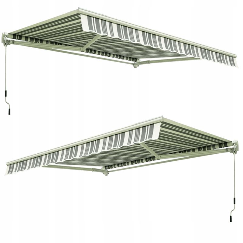 Markiza Balkonowa Gutroof Przyścienna 300x250cm Classic Tarasowa Regulowana Biały Szary 1 szt