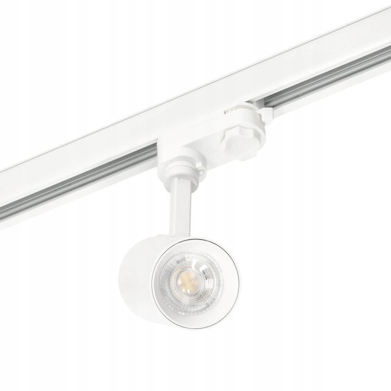 Oświetlenie szynowe białe Kobi 3-fazowe 2m + 4 pkt świetlne, zasilanie, zaślepka 1kpl.