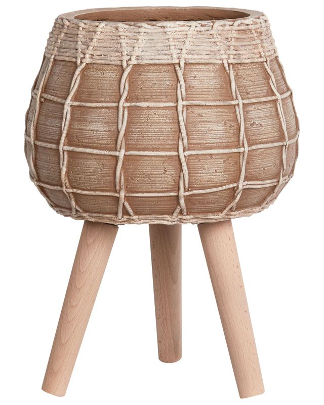 Doniczka na nóżkach Darmera Ceramika Jasnobrązowy 1 szt.