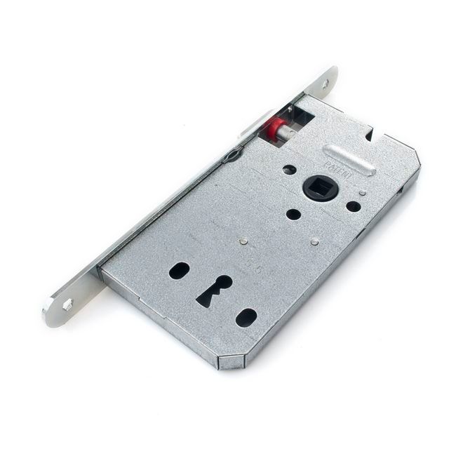 Zamek wpuszczany Gerda 72 / 50 na klucz ocynkowany srebrny