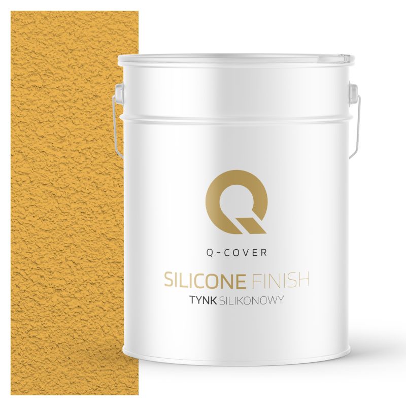 Tynk Silikonowy Elewacyjny Baranek 1.5mm Q-Cover Żółty intensywny F636 15KG