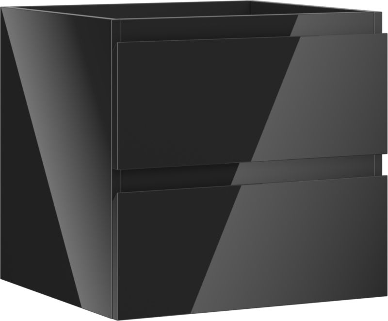 Szafka podumywalkowa Mexen Orio czarna połysk 50x47 cm 2 szuflady 1 szt.
