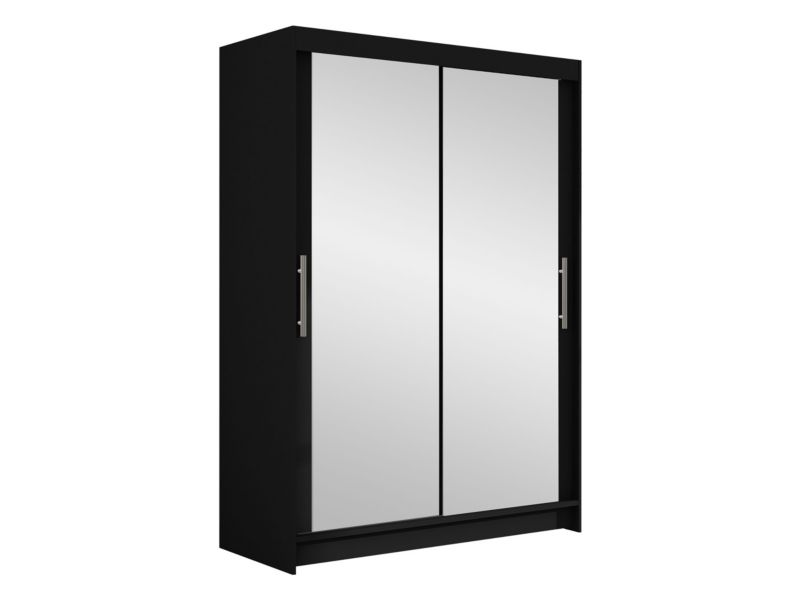 Szafa MIRJAN 24 z drzwiami przesuwnymi Miami VII czarny/lustro 1 szt.