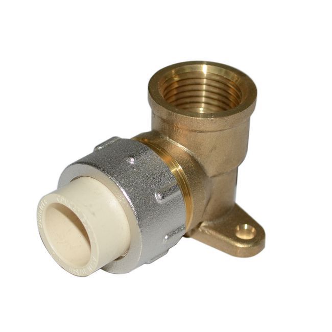 Kolanko mosiężne USMetrix 1/2" z półśrubunkiem GW/KW