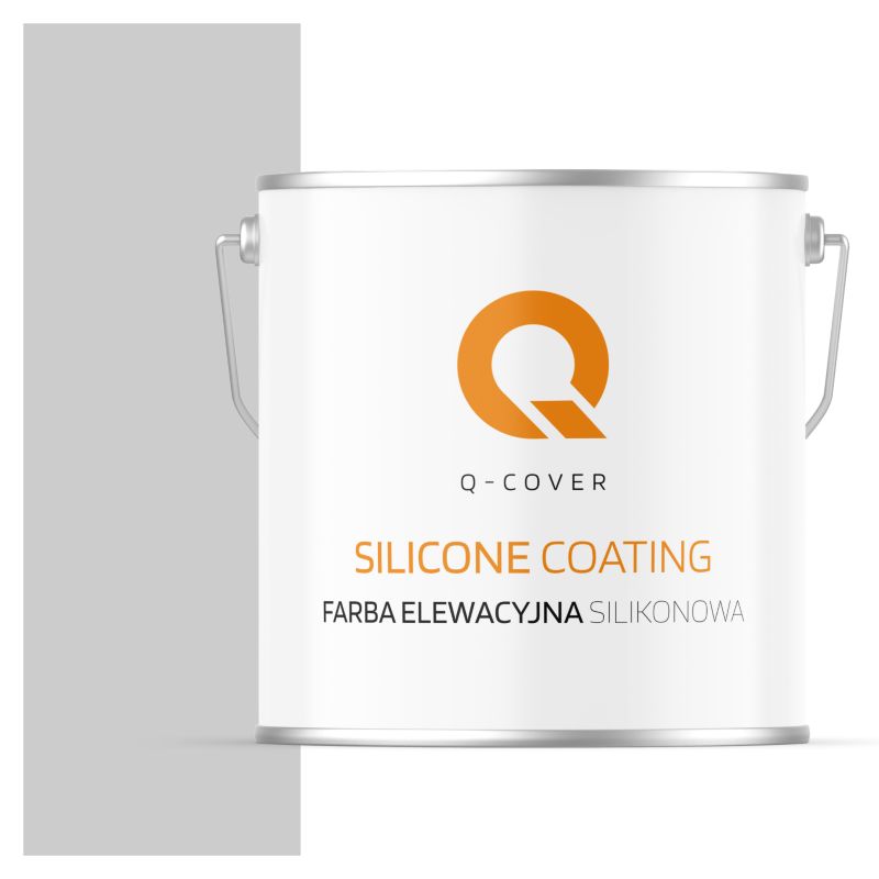 Farba Elewacyjna Silikonowa Fasadowa Q-Cover Szary jasny F262 5L