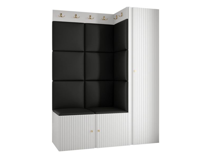 Zestaw MIRJAN 24 Orion Ryfel Slim IX biały + czarna ekoskóra 1 kpl.