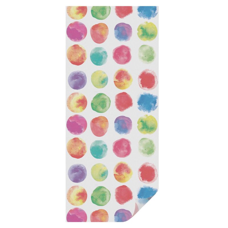 Folia Mrożona Witraż Tulup 50x116 cm Naklejka Maskująca Szybę Barwne akwarelowe kółka nowoczesny styl 1 rol.