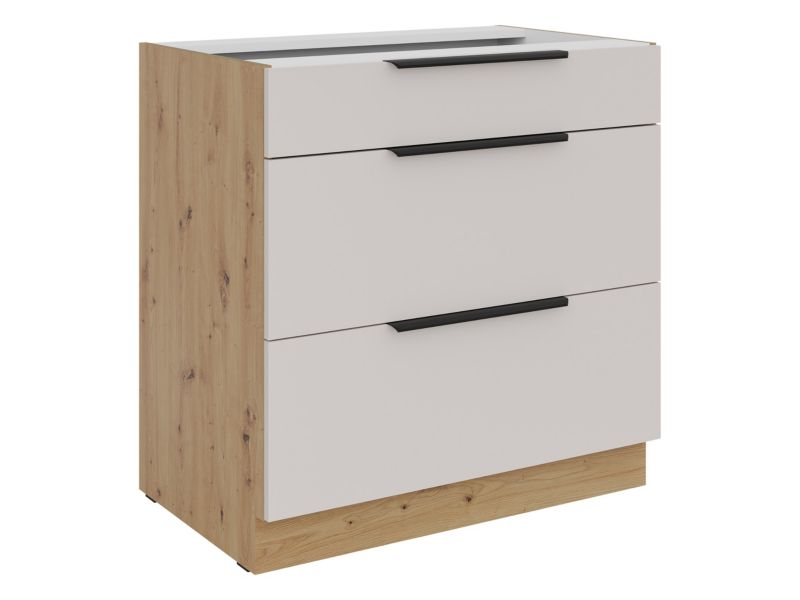 Szafka dolna MIRJAN 24 Solea 80 D 3S BB PREM BOX dąb artisan + kaszmir 1 szt.