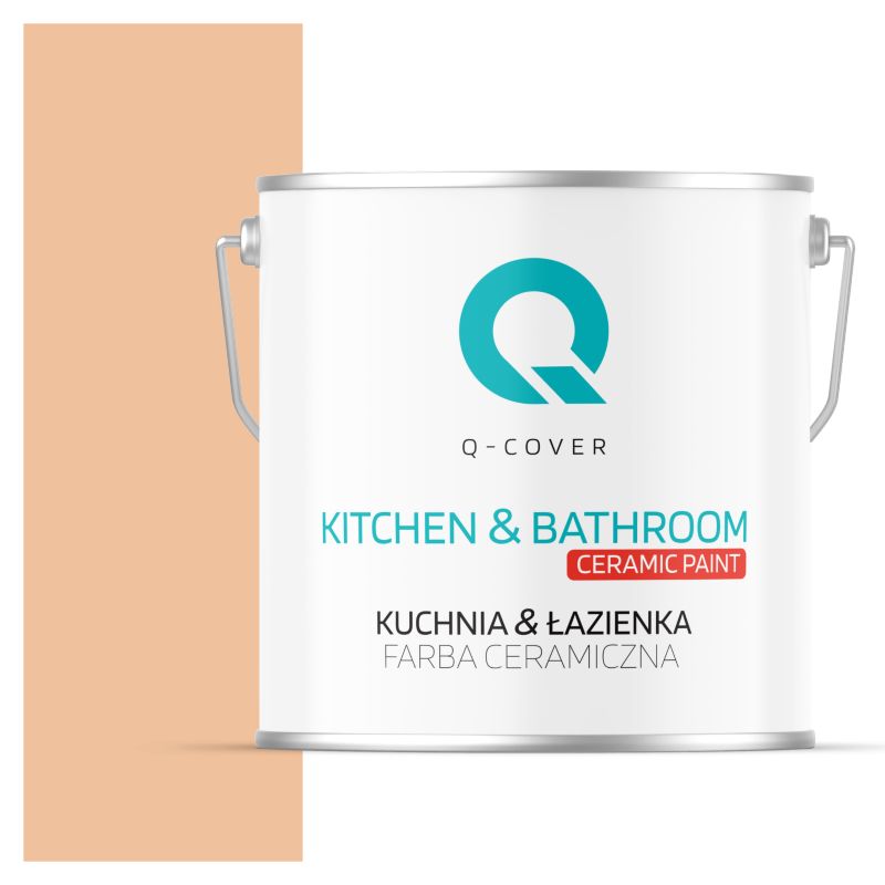 Farba Ceramiczna Kuchnia & Łazienka Q-Cover Brzoskwiniowy H6158 Głęboki Mat 5L