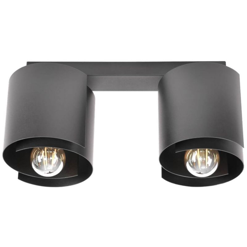 Lampa sufitowa HUGO 2 Szpak Nowoczesna Czarna 1szt