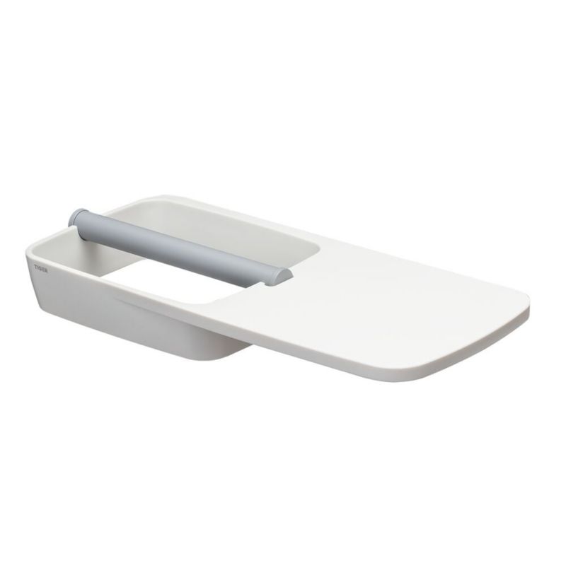 Uchwyt na papier z półką Tiger Tess biały/jasnoszary, łatwy montaż, gwarancja 10 lat, 1 szt.