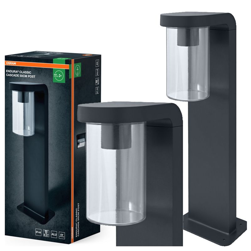 Lampa Ogrodowa Osram Słupek Stojący E27 Szary IP44 1 szt.