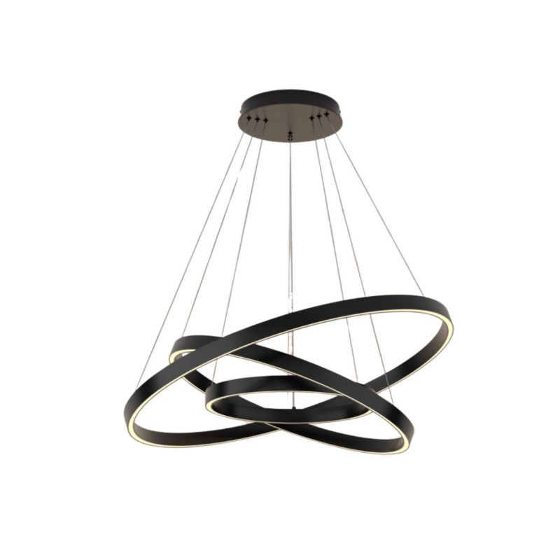 Lampa wisząca Maytoni Rim czarna wym: 120 x 80 x 80 cm wbudowany LED 115W 1 szt.