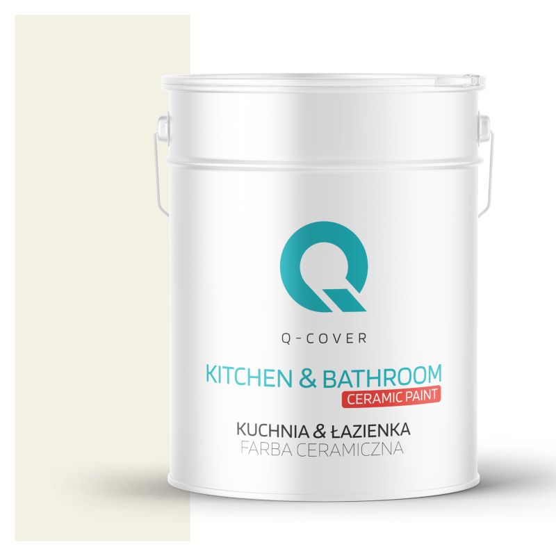 Farba Ceramiczna Kuchnia & Łazienka Q-Cover Biel złamana w żółty H6984 Głęboki Mat 10L