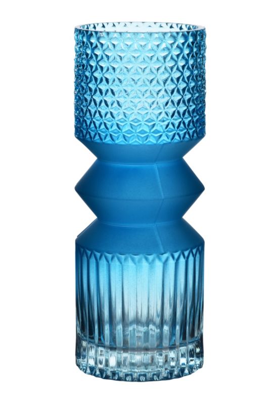 Wazon szkło SERENITE Serenite 11x11x29,5 cm niebieski 1 szt