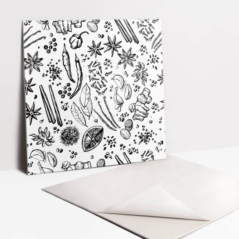 Kafelki samoprzylepne Tulup 30x30 cm Rysunkowe warzywa i owoce 9 szt. II