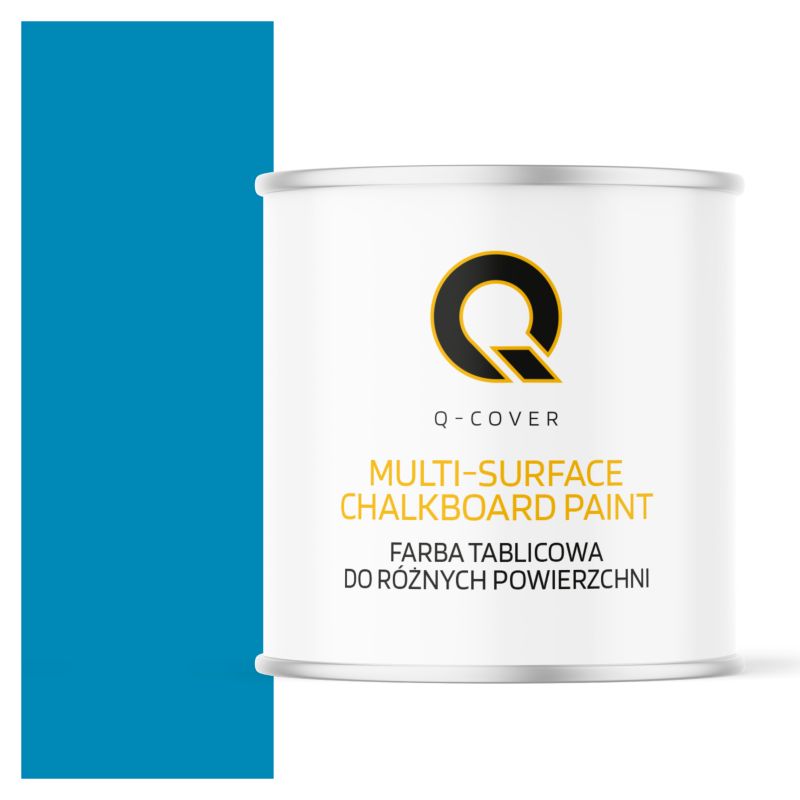 Farba Tablicowa Do Ścian Pisania Kredą Q-Cover Kolor Niebieski jasny RAL5012 Mat 2.5L