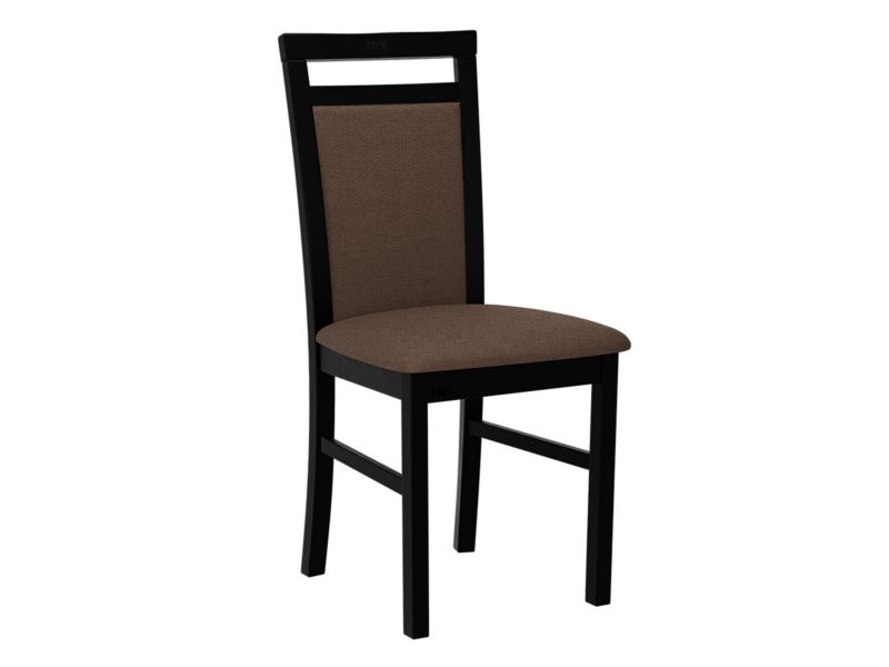 Krzesło MIRJAN 24 Milano 5 czarny + brązowa welwetowa plecionka 1 szt.