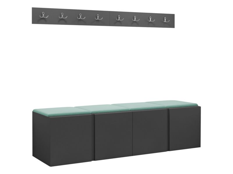 Garderoba MIRJAN 24 Orion VII grafit + miętowy 1 kpl.