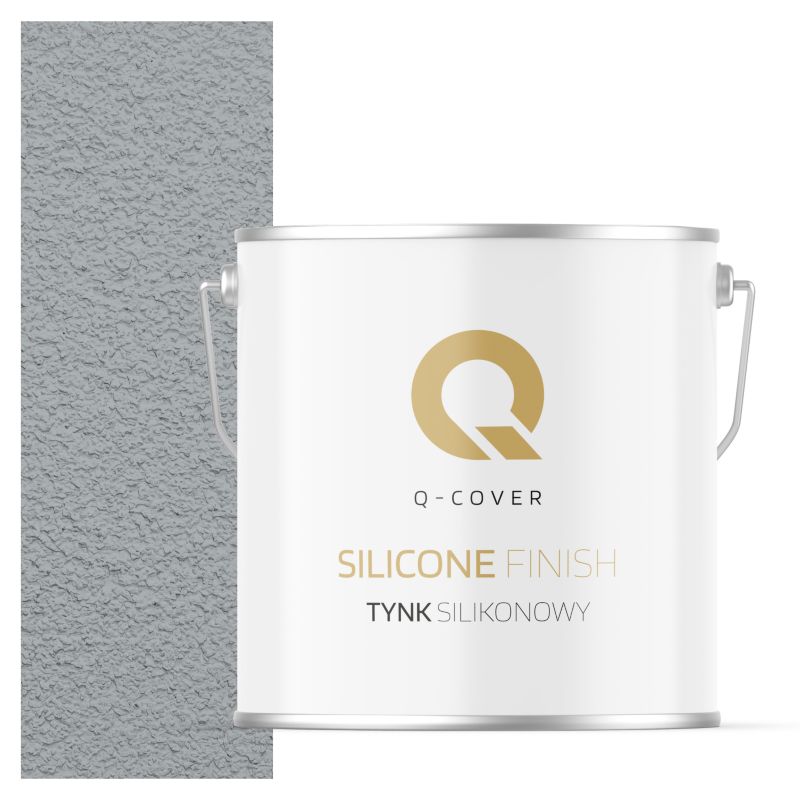 Tynk Silikonowy Elewacyjny Baranek 1.5mm Q-Cover Szaroniebieski jasny F253 7KG