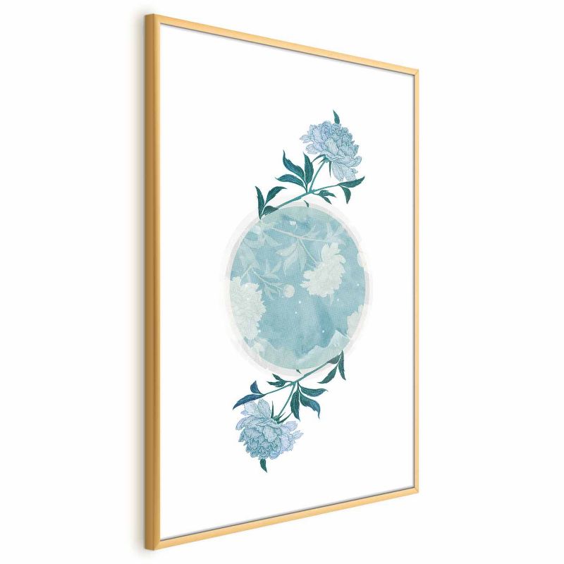 Plakat Artgeist Kwiecista planeta 60x90 cm z ramą złotą 1 szt