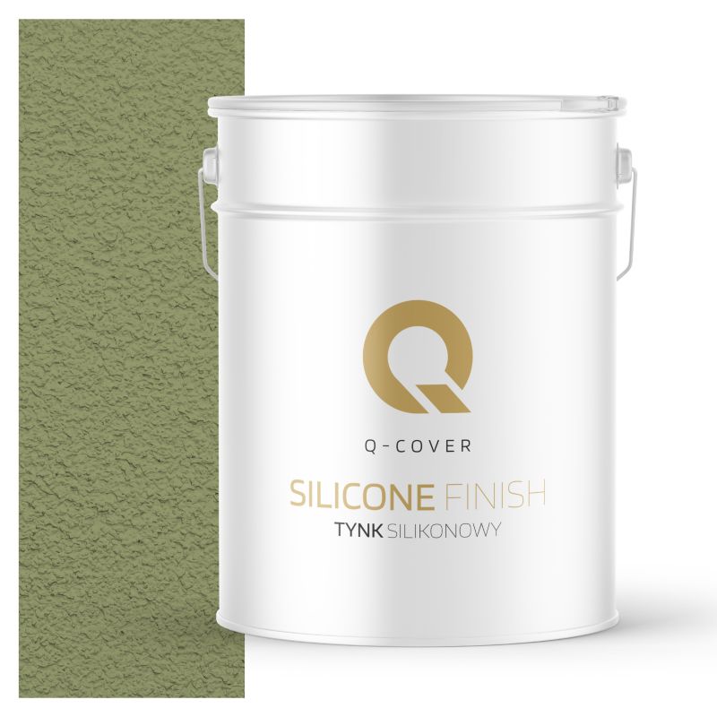 Tynk Silikonowy Elewacyjny Baranek 3.0mm Q-Cover Zielony F484 15KG
