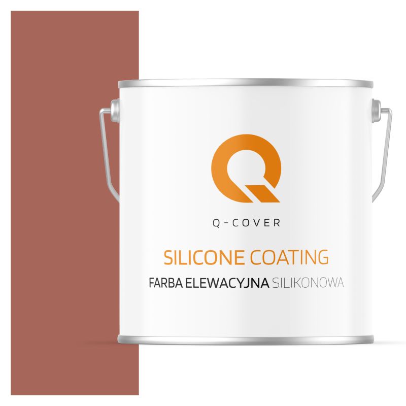 Farba Elewacyjna Silikonowa Fasadowa Q-Cover Ceglasty F324 5L