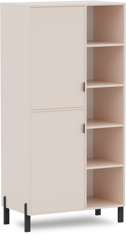 Regał na książki do salonu 155,5 cm beż piaskowy